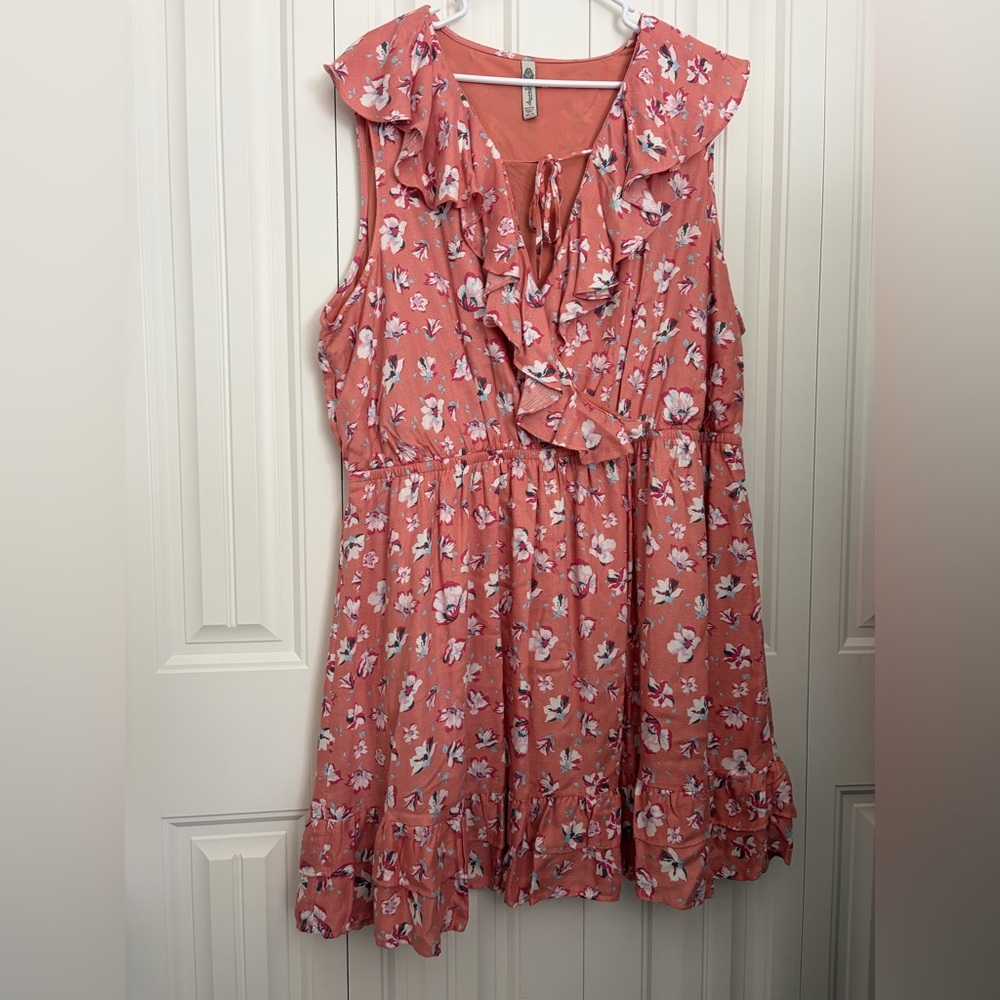American Rag Coral Floral Plus Dress